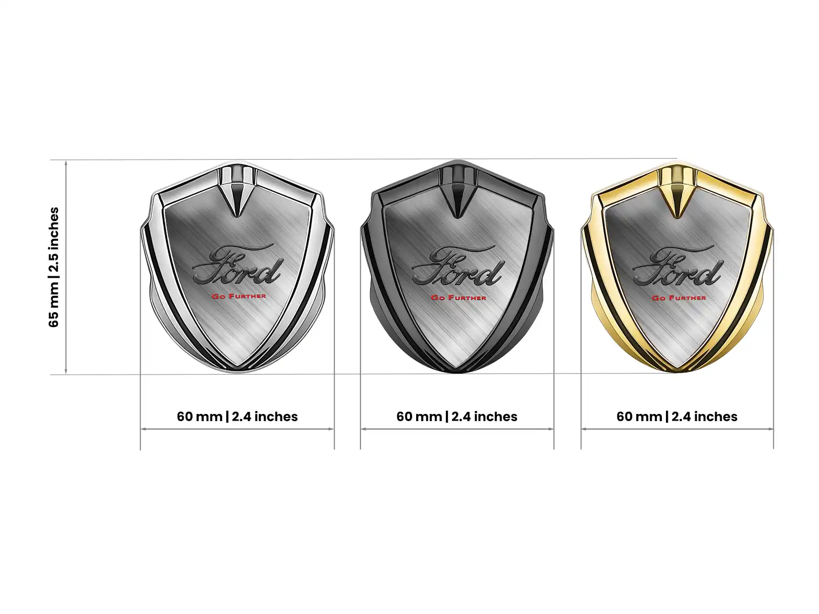 Ford 3D Emblema Insignia Experto Concepto Acero Inox 3D
